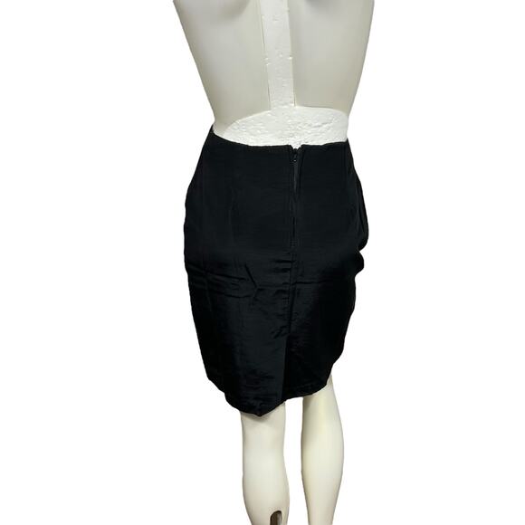 unbranded 90s black skirt basic dressy preppy look size 7 / 8 - Picture 3 of 9